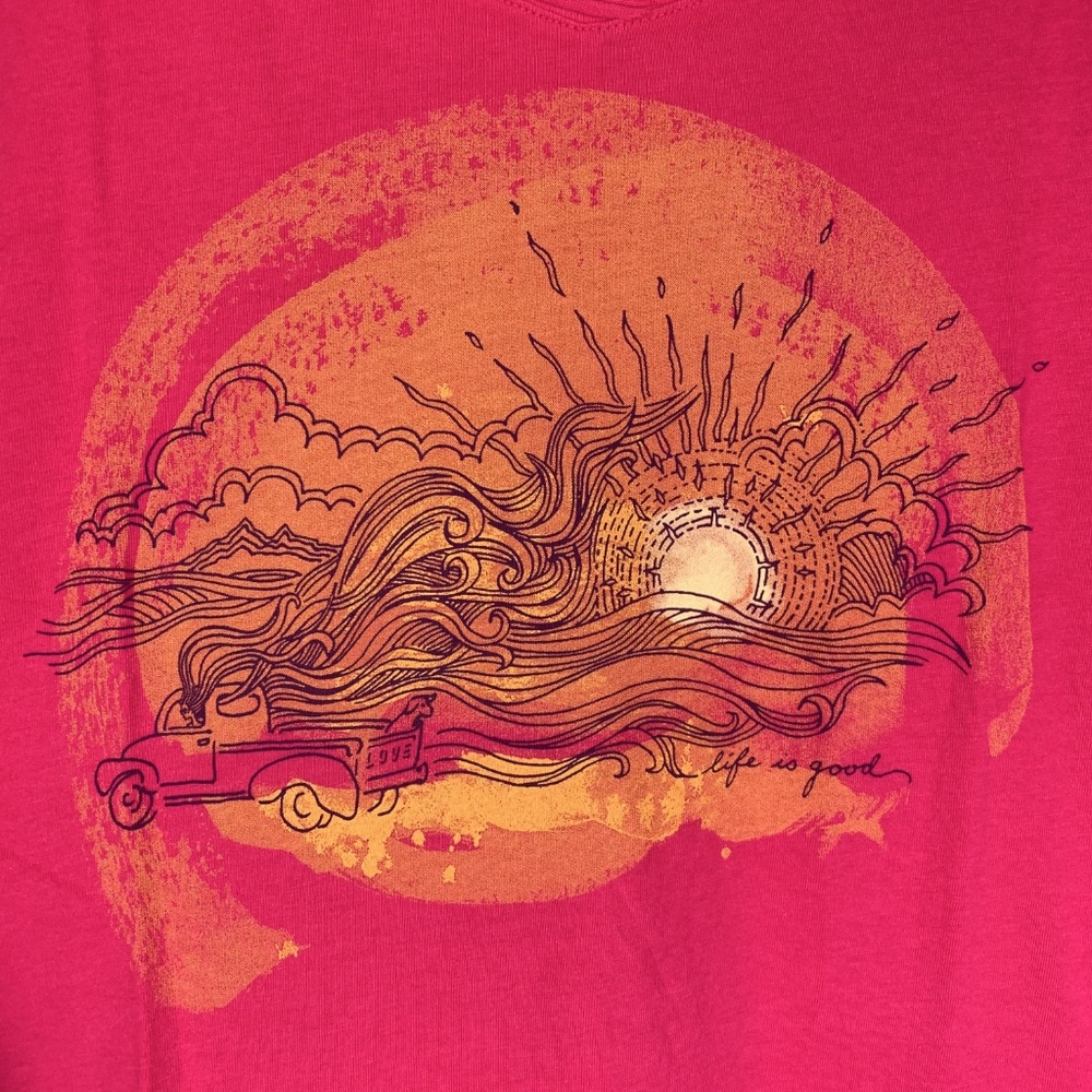 Life is Good Shirt S Knit Top Pickup Truck NEW - Picture 2 of 5